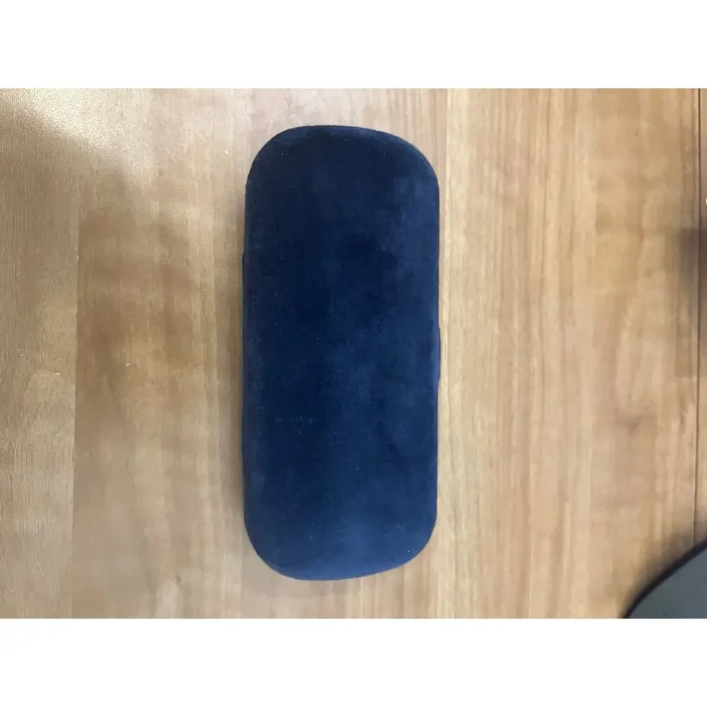 Gucci Navy Blue Velvet Sunglasses Case Red Interior Authentic